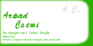 arpad csemi business card